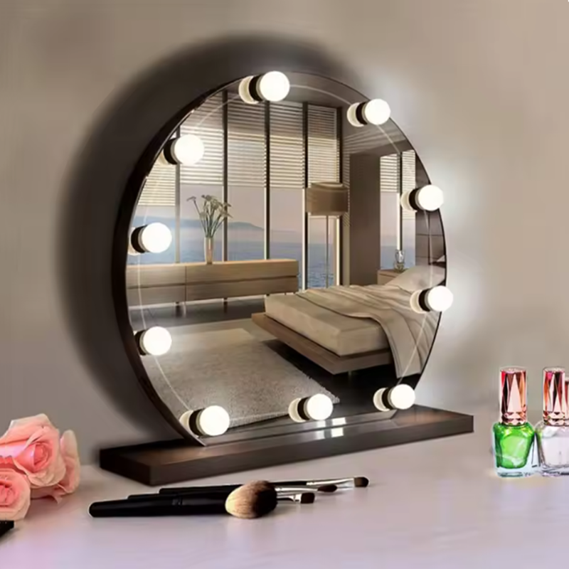 Home Theater Bathroom - Lampu Rias Hollywood dengan Cermin LED