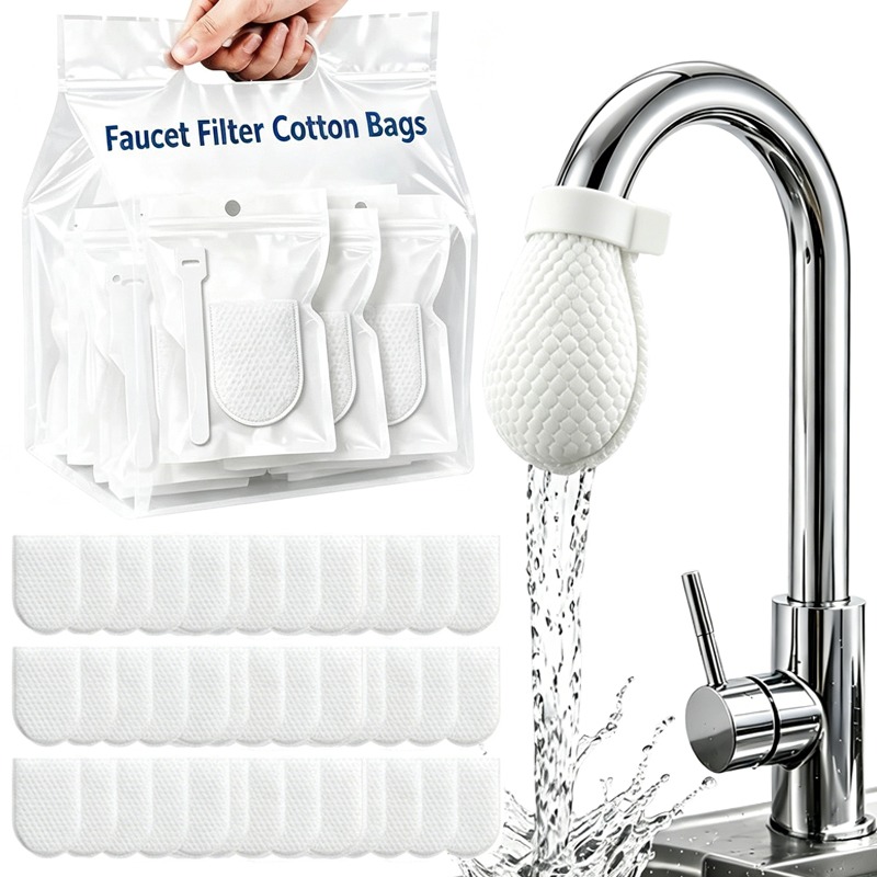 Home Bathroom Water Filter - 300/30x Kantong Katun Filter Keran dengan