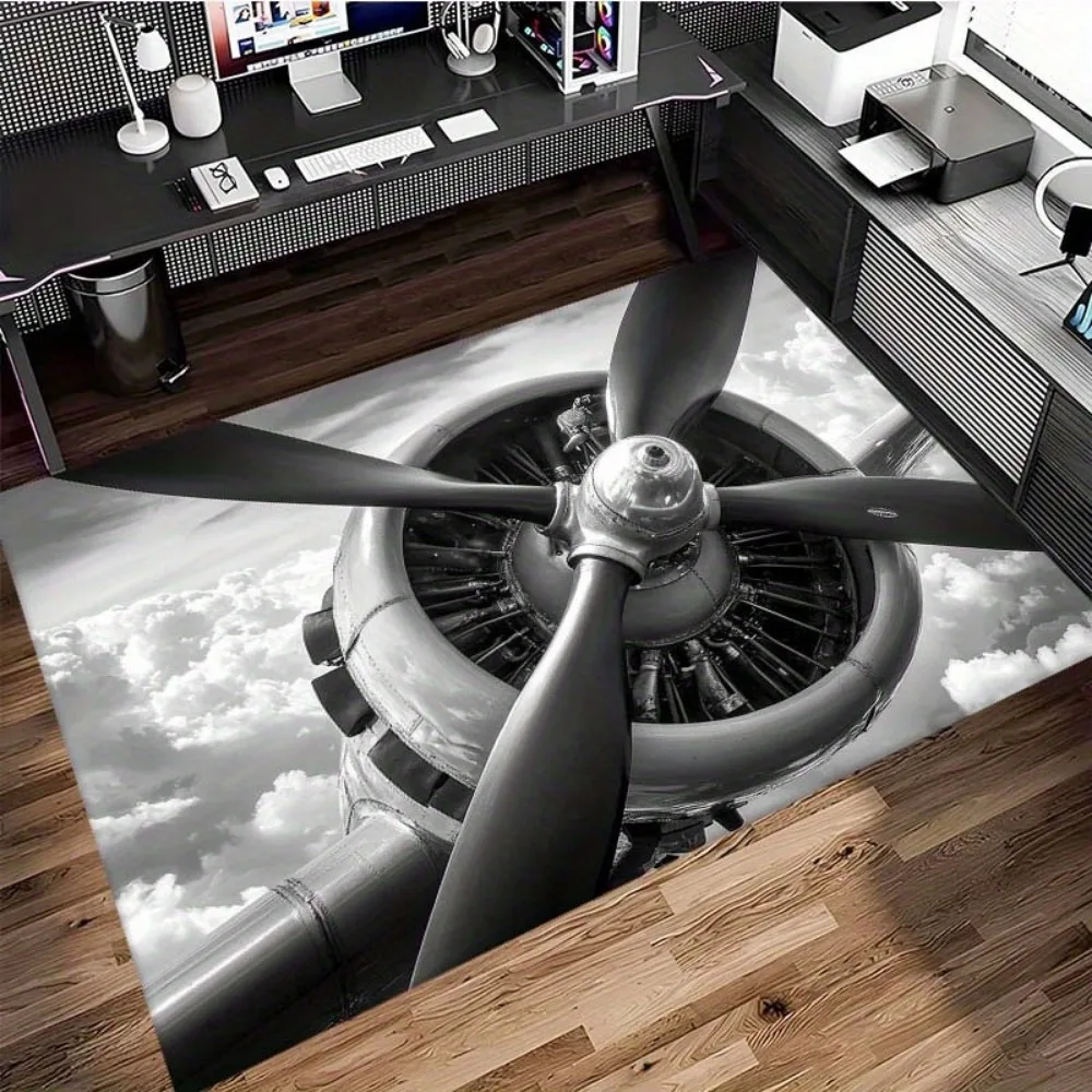 Jet Home Bathroom Mats - Keset Lantai dengan Desain Baling-Baling Mesin