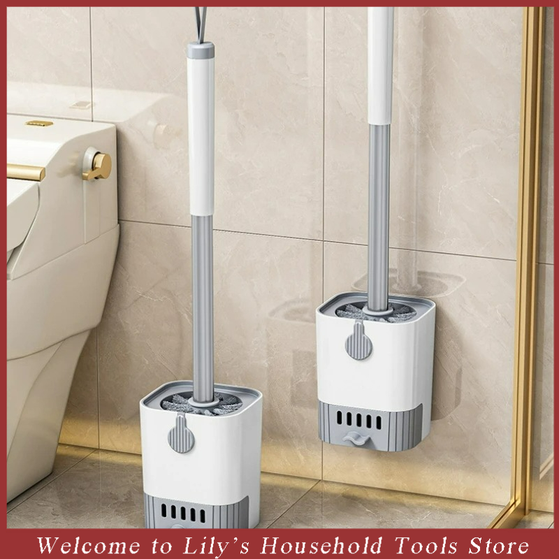 Home Bathroom Cleaning Kit - 1 Set sikat Toilet dengan pemegang