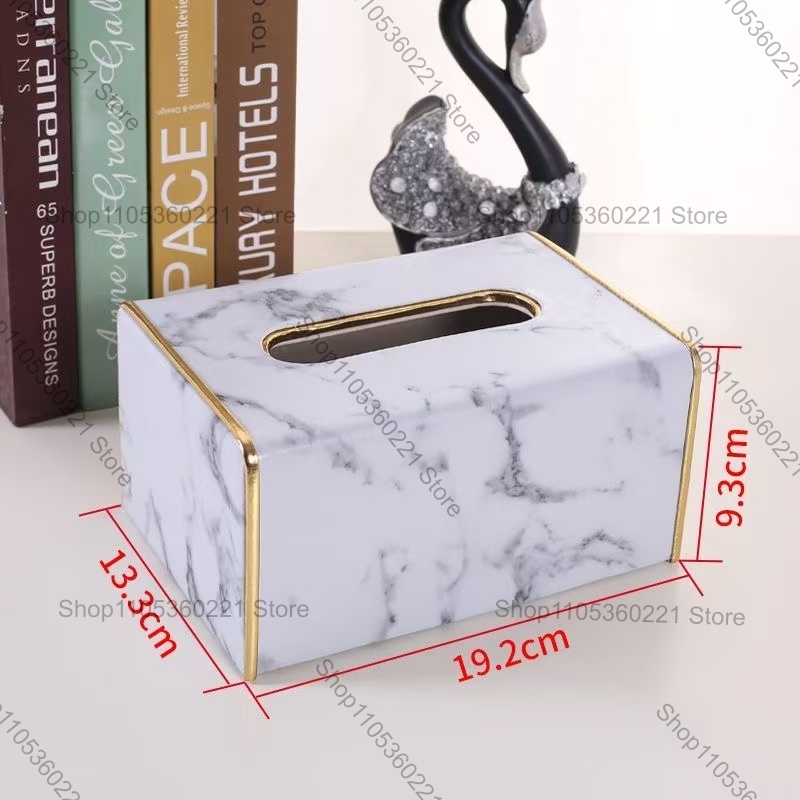 Home Bathroom Paper Towel Dispenser - Penutup Kotak Tisu Kulit PU Tekstur