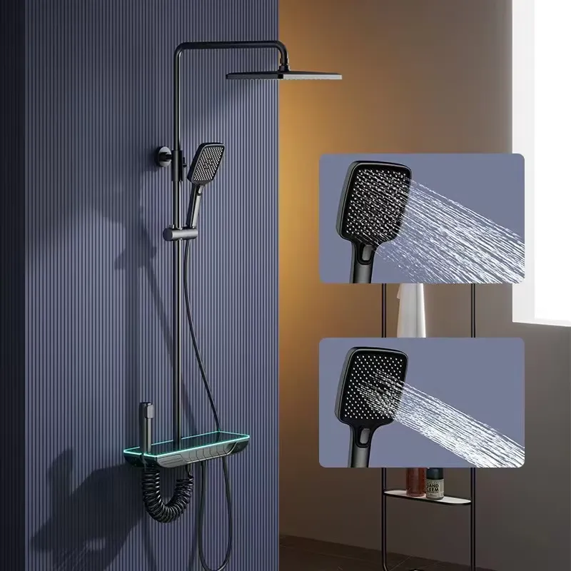 Home In Bathroom - Set Shower Termostatik Digital Pintar, Keran