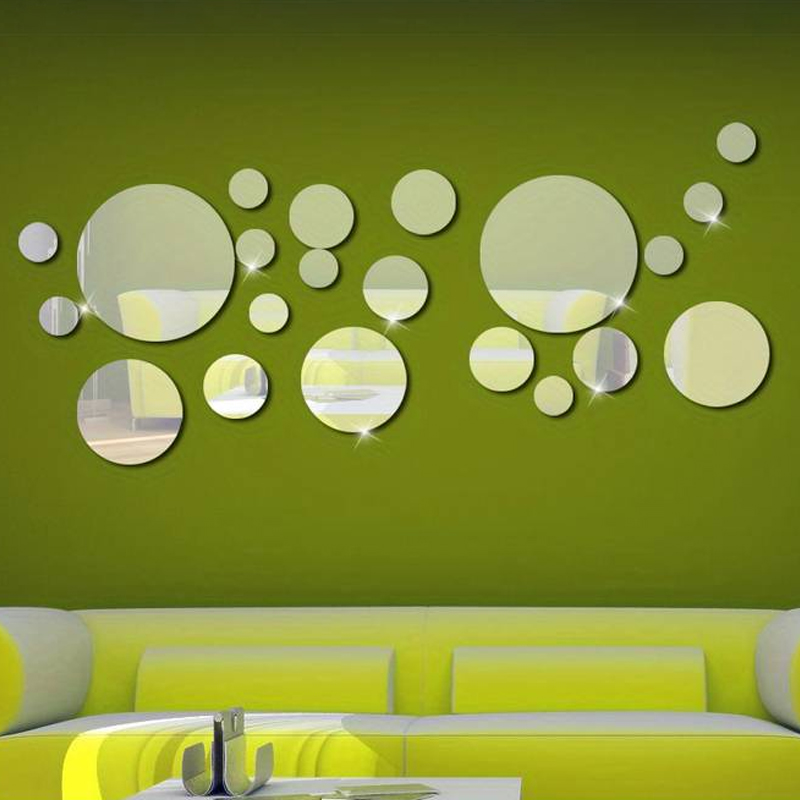 Stiker dinding cermin akrilik  - Home Theater Bathroom ulasan dan harga