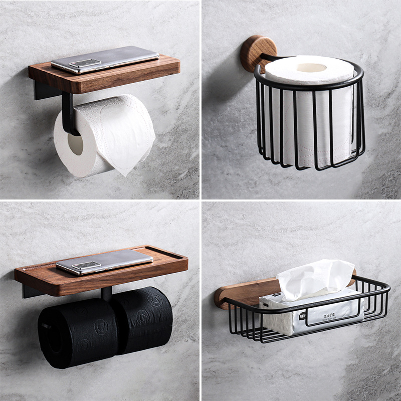 Tempat Tisu Kayu Solid Tanpa B - Home Bathroom Paper Towel Dispenser ulasan dan harga