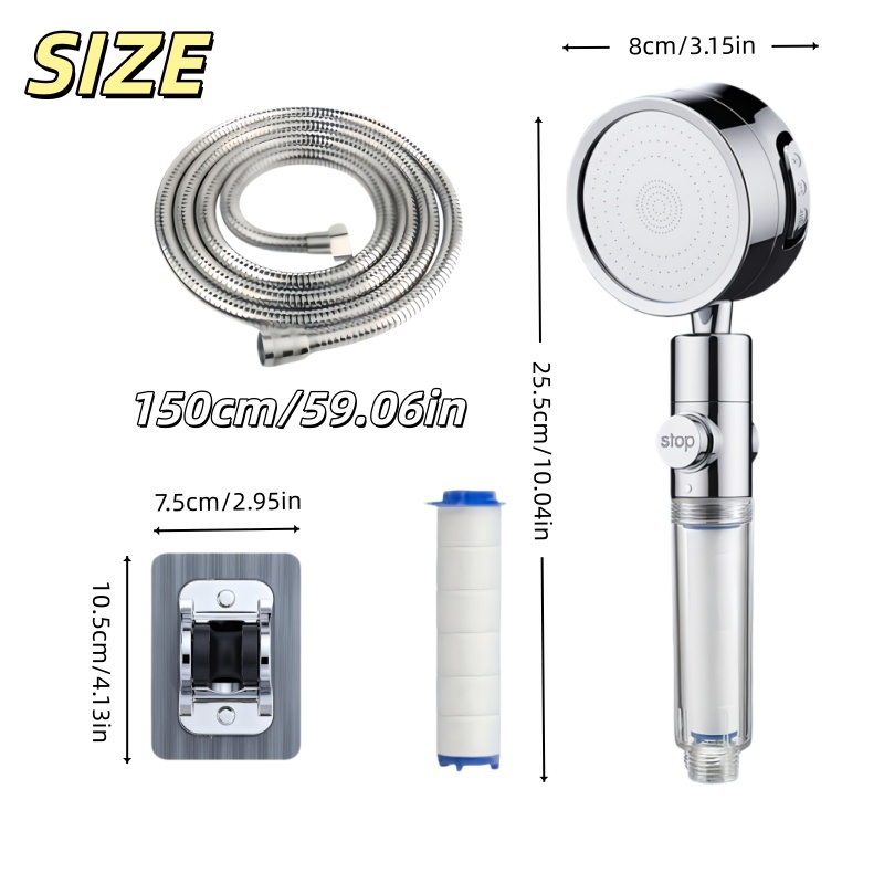 Pancuran Genggam dengan Jendel - Home Bathroom Water Filter ulasan dan harga
