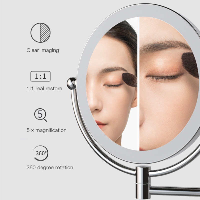 Wall Mounted LED Makeup Cermin - Home Theater Bathroom ulasan dan harga