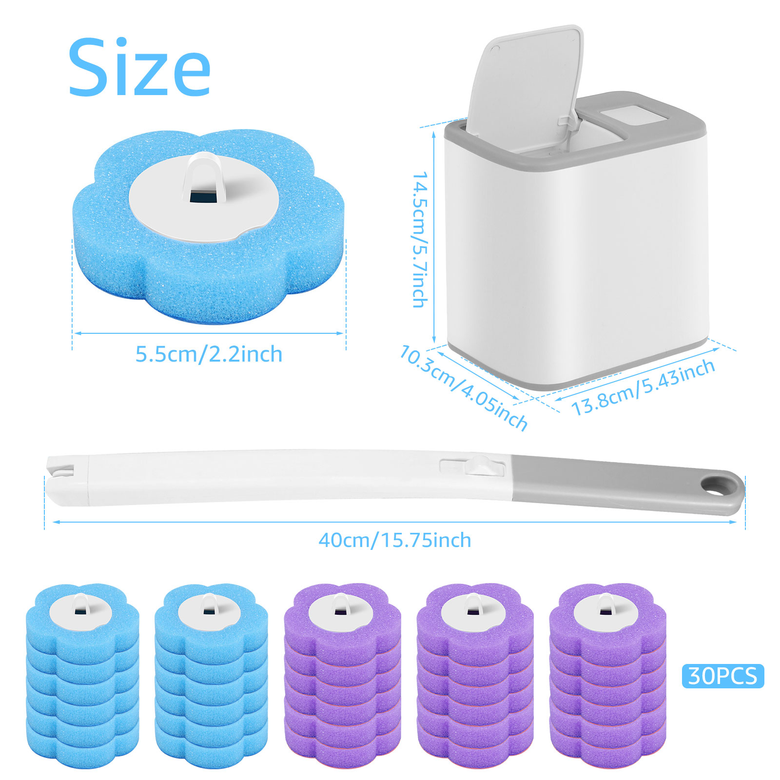 Set Sikat Toilet dan Tempat Pe - Home Bathroom Cleaning Kit ulasan dan harga