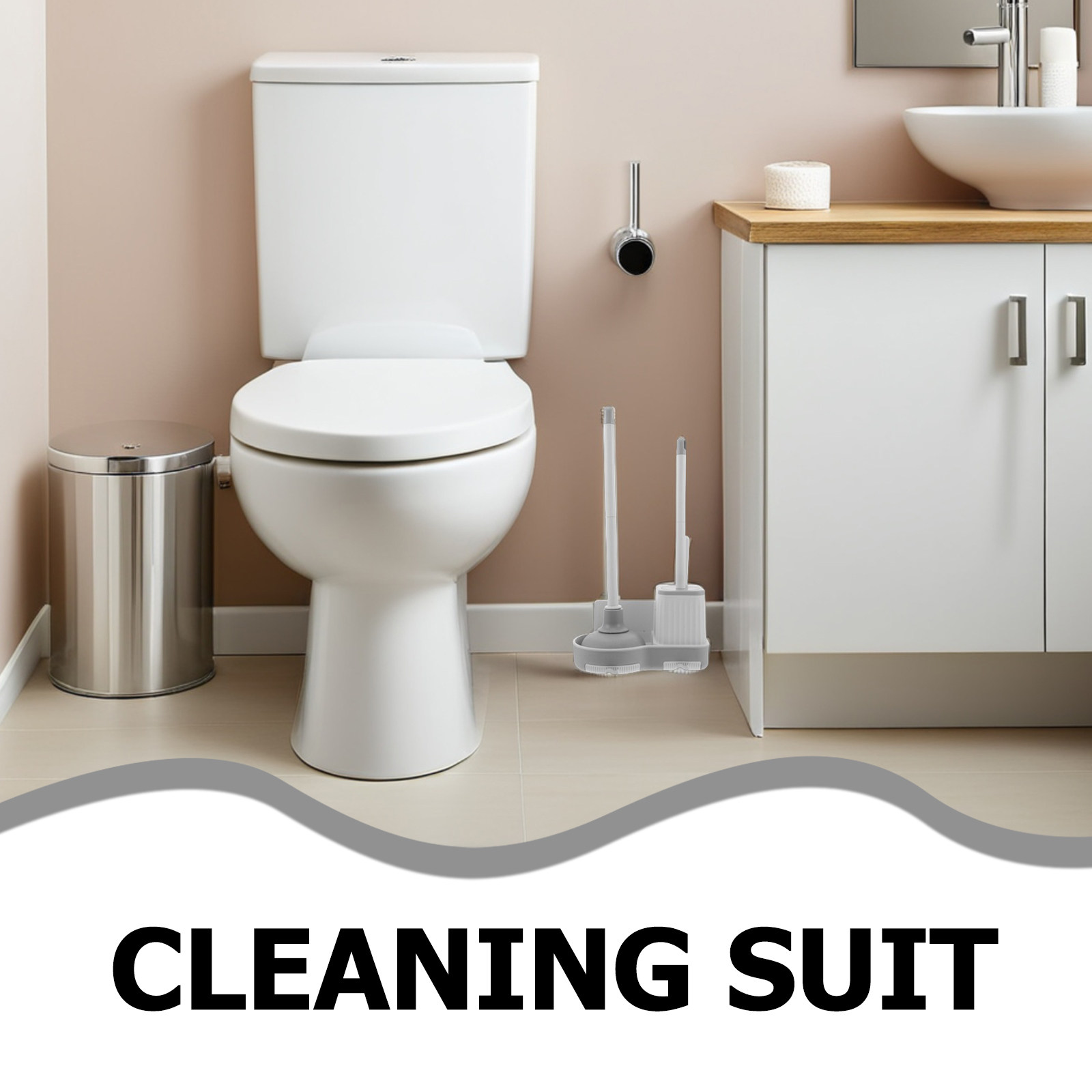 Set Sikat Toilet dan Alat Pemb - Home Bathroom Cleaning Kit ulasan dan harga