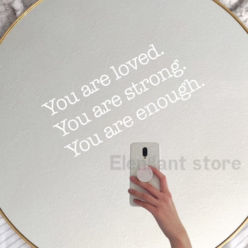 Stiker Vinyl Cermin I Am Loved - Home Theater Bathroom ulasan dan harga