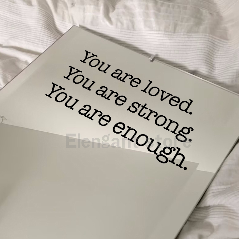 Stiker Vinyl Cermin I Am Loved - Home Theater Bathroom ulasan dan harga