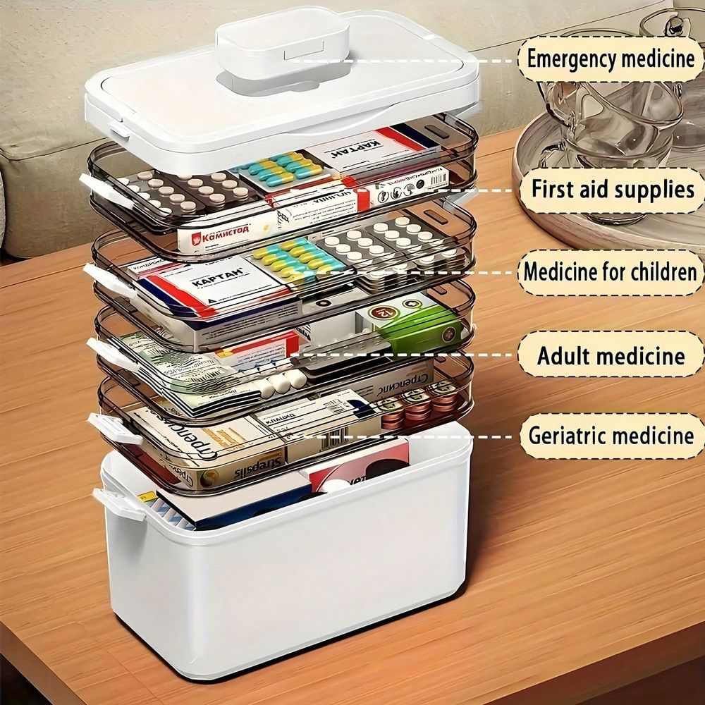 Organizer Obat Multi-Layer Tra - Home In Bathroom ulasan dan harga
